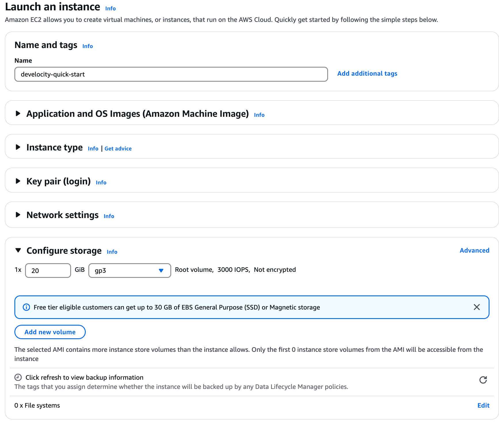 AWS EC2 Instance Storage Configuration