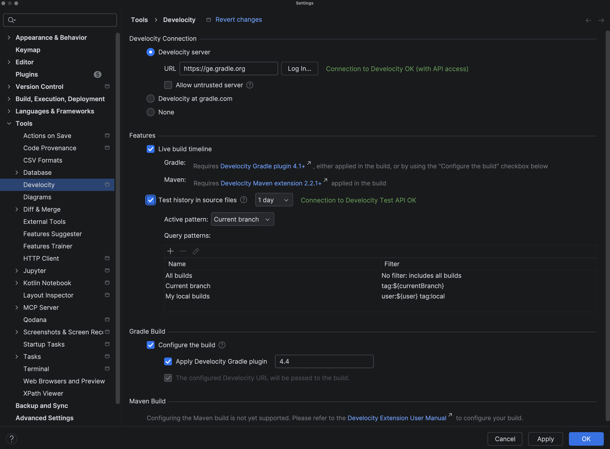 Streamlined Develocity Configuration
