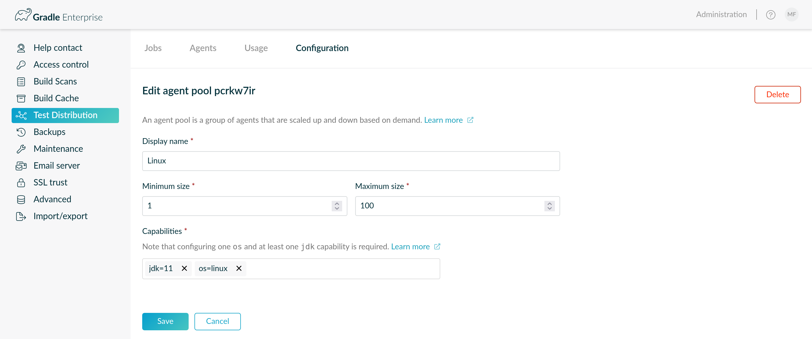 testdistribution agent pool 2022.1